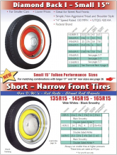 Small 15" - Narrow front tyres
